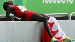 Ruth Jebet, 3000-Meter Hürdenläuferin aus Bahrain. © imago / Kyodo News
