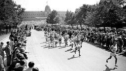 Die Marathon-Läufer bei den Olympischen Spielen 1948 in London © dpa / empics