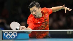 Der chinesische Tischtennisspieler Ma Long im Finale gegen Japan © imago/Fotoarena 
