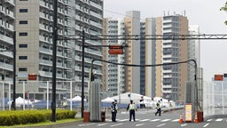 Blick auf das Olympische Dorf in Tokio © imago images/Kyodo News 