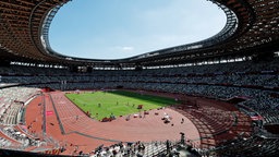Blick in das Olympiastadion in Tokio. © Witters Foto: Yuya Nagase