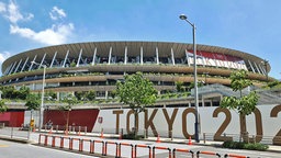 Das Olympiastadion in Tokio © ARD Foto: Julia Linn